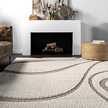 nuLOOM Carolyn Modern Shag Area Rug - 6' 7" x 9' Cream