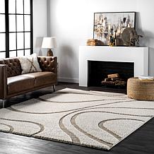 nuLOOM Carolyn Modern Shag Area Rug - 6' 7" x 9' Cream
