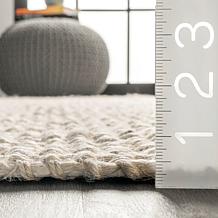 nuLOOM Daniela Farmhouse Chunky Jute Area Rug- - 2' 6" x 6' Off White