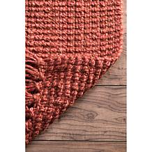 nuLOOM Daniela Farmhouse Chunky Jute Area Rug - 4' x 6' Brick