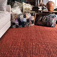 nuLOOM Daniela Farmhouse Chunky Jute Area Rug - 7' 6" x 9' 6" Brick