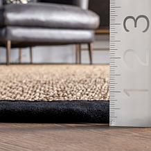 nuLOOM Elijah Farmhouse Seagrass Area Rug 2' 6" x 6' Black