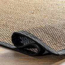 nuLOOM Elijah Farmhouse Seagrass Area Rug 3' x 5' Black