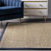 nuLOOM Elijah Farmhouse Seagrass Area Rug 4' x 6' Navy