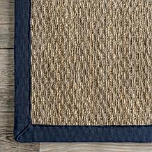 nuLOOM Elijah Farmhouse Seagrass Area Rug 5' x 8' Navy
