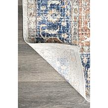 nuLOOM Jacquie Vintage Floral Area Rug - 2' 8" x 8' Blue