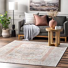 nuLOOM Jacquie Vintage Floral Area Rug - 3' x 5' Silver