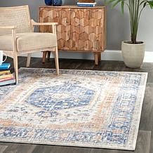 nuLOOM Jacquie Vintage Floral Area Rug 5' x 7' 5" Blue