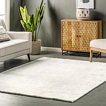 nuLOOM Loni Solid Machine Washable Shag 4' x 6' Area Rug