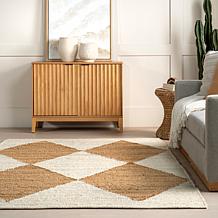 nuLOOM Pandora 3' x 5' Diamond Jute Area Rug