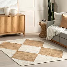 nuLOOM Pandora 3' x 5' Diamond Jute Area Rug