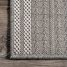 nuLOOM Ranya Tribal Indoor/Outdoor Area Rug 4' x 6' Light Gray