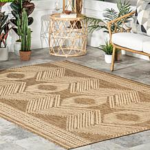 nuLOOM Ranya Tribal Indoor/Outdoor Area Rug 8' x 10' Light Brown