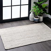 nuLOOM Rigo Hand Woven Farmhouse Jute Area Rug - 3'x5' Off White