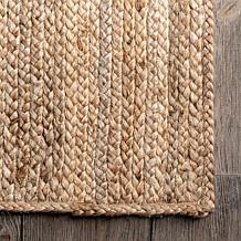 nuLOOM Rigo Hand Woven Farmhouse Jute Area Rug - 4' x 6' Natural