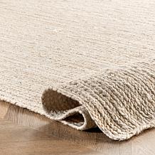 nuLOOM Rigo Hand Woven Farmhouse Jute Area Rug - 5' x 8' Off White