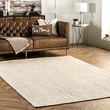 nuLOOM Rigo Hand Woven Farmhouse Jute Area Rug - 6' x 9' Off White