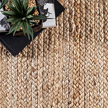 nuLOOM Rigo Hand Woven Farmhouse Jute Area Rug - 8' x 10' Natural