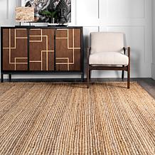 nuLOOM Rigo Hand Woven Farmhouse Jute Area Rug - 8' x 10' Natural