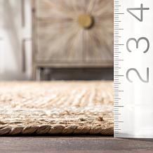nuLOOM Rikki Coastal 3' x 5' Braided Jute Area Rug