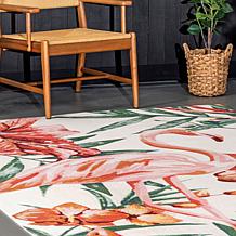 nuLOOM Stephanie Tropical Flamingo Indoor/Outdoor 8' x 10' Area Rug