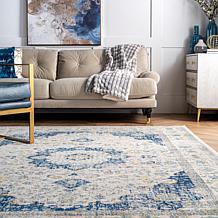 nuLOOM Verona Vintage Persian Area Rug - 4' x 6' Blue