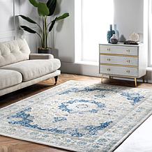 nuLOOM Verona Vintage Persian Area Rug - 6' 7" x 9' Blue