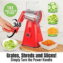 Nutrislicer 3-in-1 Rotating Mandoline & Countertop Food Slicer/Grater