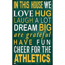 Oakland Athletics In This House Sign  