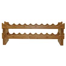 Oceanstar 18 Bottle Stackable Bamboo Wine Rack