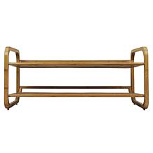 Oceanstar 2 Tier Bamboo Shoe Rack