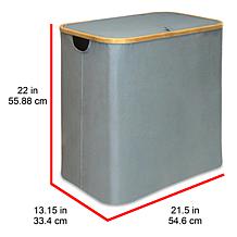 Oceanstar Double Soft Sided Laundry Hamper Sorter With Bamboo Rim Lid