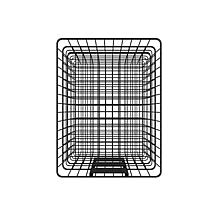 Oceanstar Metal Wire Storage Basket Black Set of 3