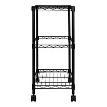 Oceanstar Portable 2 Tier Metal Rolling File Cart Black