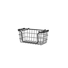 Oceanstar Stackable Metal Wire Storage Basket Black Set of 3