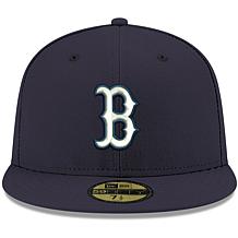 Officially Licensed Fanatics MLB Men's Red Sox White Logo Fitted Hat