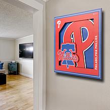 Officially Licensed MLB 3D Logo Series 12 x 12 Wall Art - Philadelphia