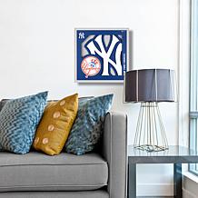 Officially Licensed MLB 3D Logo Series 12 x 12 Wall Art - NY. Yankees