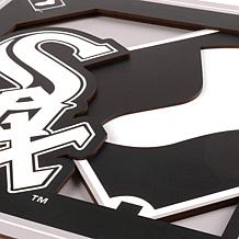 Officially Licensed MLB 3D Logo Series 12 x 12 Wall Art - White Sox