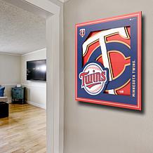 Officially Licensed MLB 3D Logo Series 12 x 12 Wall Art - Minnesota