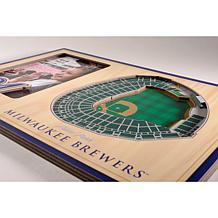 Officially Licensed MLB 3D StadiumViews Frame - Milwaukee Brewers