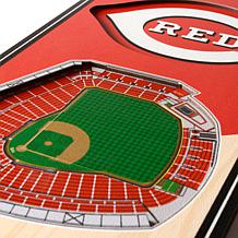 Officially Licensed MLB 6" x 19" 3D Stadium Banner - Cincinnati Reds