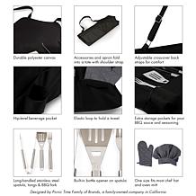 Officially Licensed MLB BBQ Apron Tote Pro Grill Set - San Diego