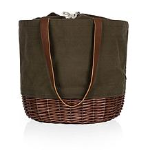 Officially Licensed MLB Cubs Coronado Canvas and Willow Basket Tote