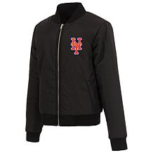 Officially Licensed MLB NY Mets Ladies' Jacket w/ Fleece & Nylon Sides