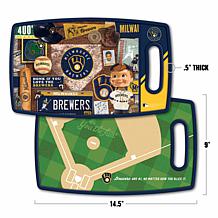 Officially Licensed MLB Retro Series Cutting Board - Milwaukee Brewers