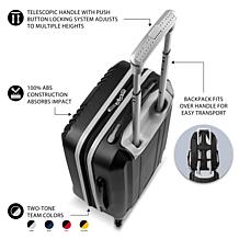 Officially Licensed MLB Tigers 21" Carry-On Hardcase Spinner Luggage