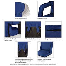 Officially Licensed MLB Ventura Portable Reclining Stadium Seat - Mets