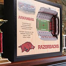 Officially Licensed NCAA 25-Layer 3-D Wall Art - Arkansas Razorbacks