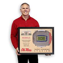Officially Licensed NCAA 25-Layer 3-D Wall Art - Mississippi Rebels